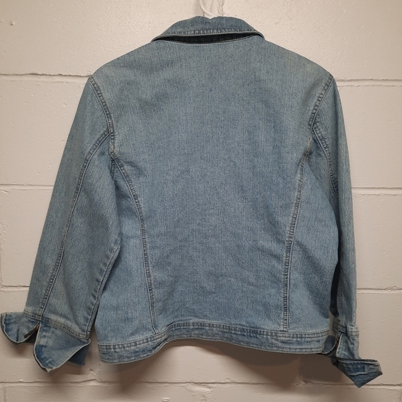 Cabi Women's Full Zip Jean Jacket #894 Blue Medium - Picture 4 of 6